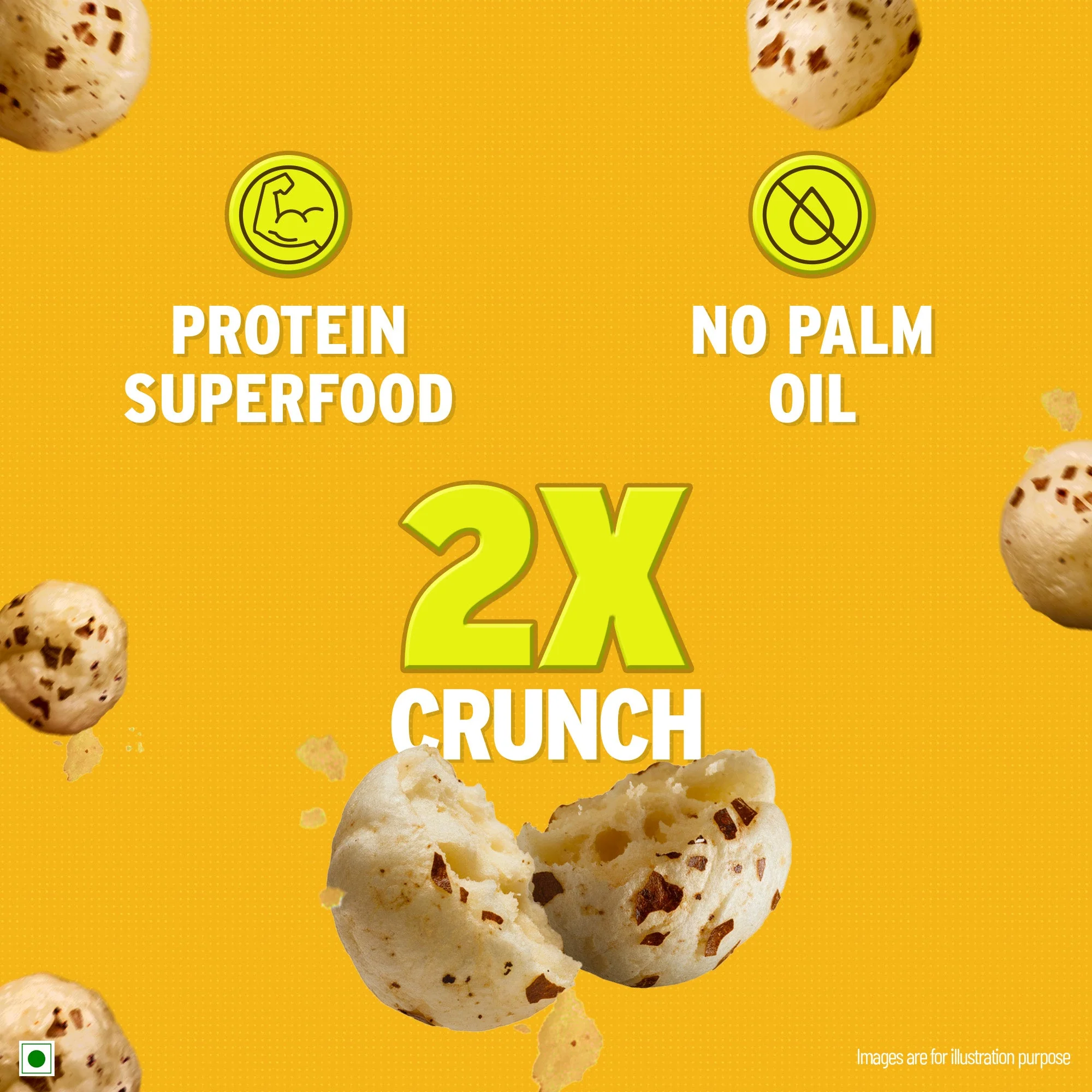 Tata Simply Better Cheeky Cheese Burst Flavoured Makhana Pack of 4 (50x 4) -200g Double Roasted for 2X Crunch, With No Palm Oil & Artificial Flavours, Dry Fruits & Nuts Based Snack, Made with Olive Oil - Image 5