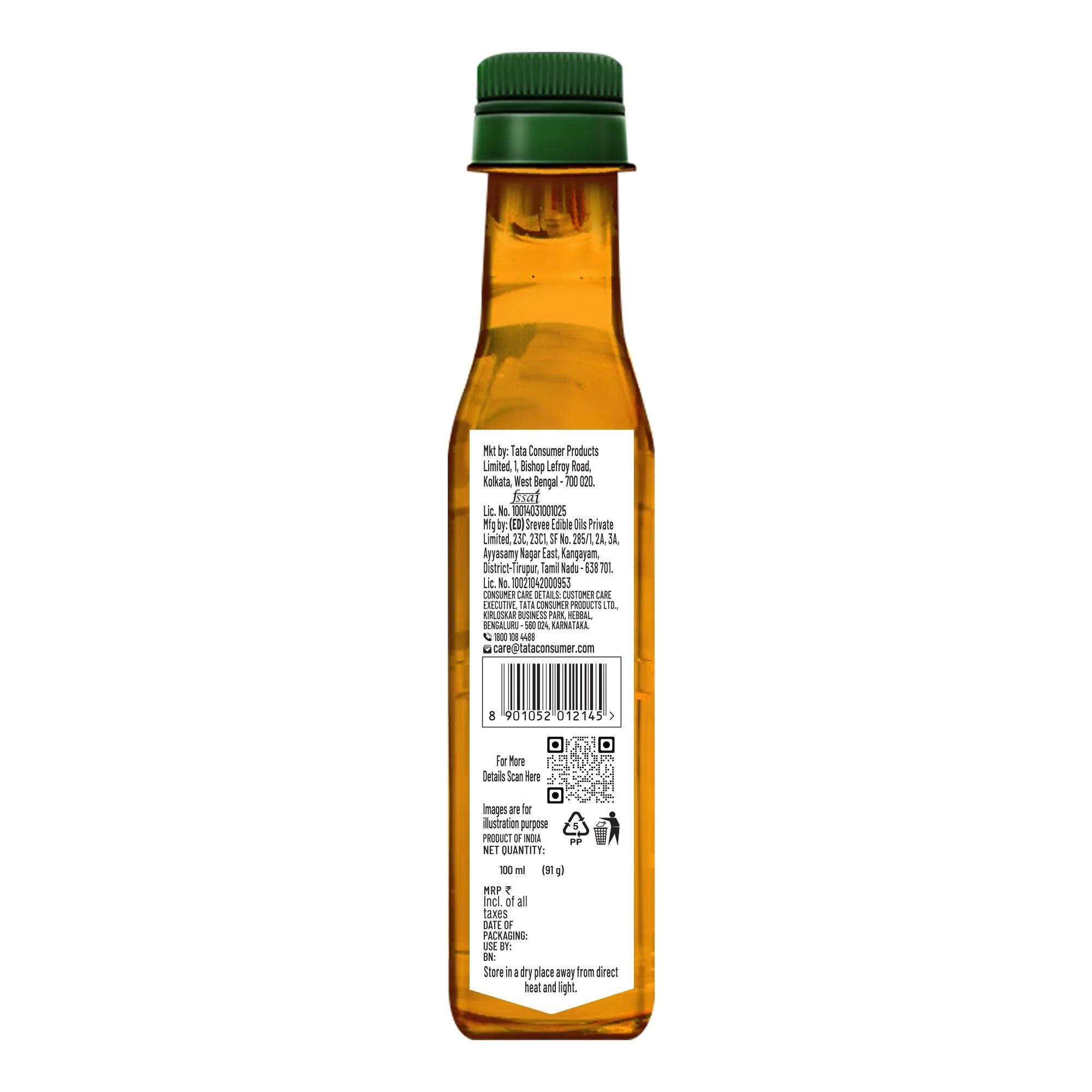 Tata Simply Better Cold Pressed Oils - Trial Packs - Pack of 6 x 100ml - Image 11