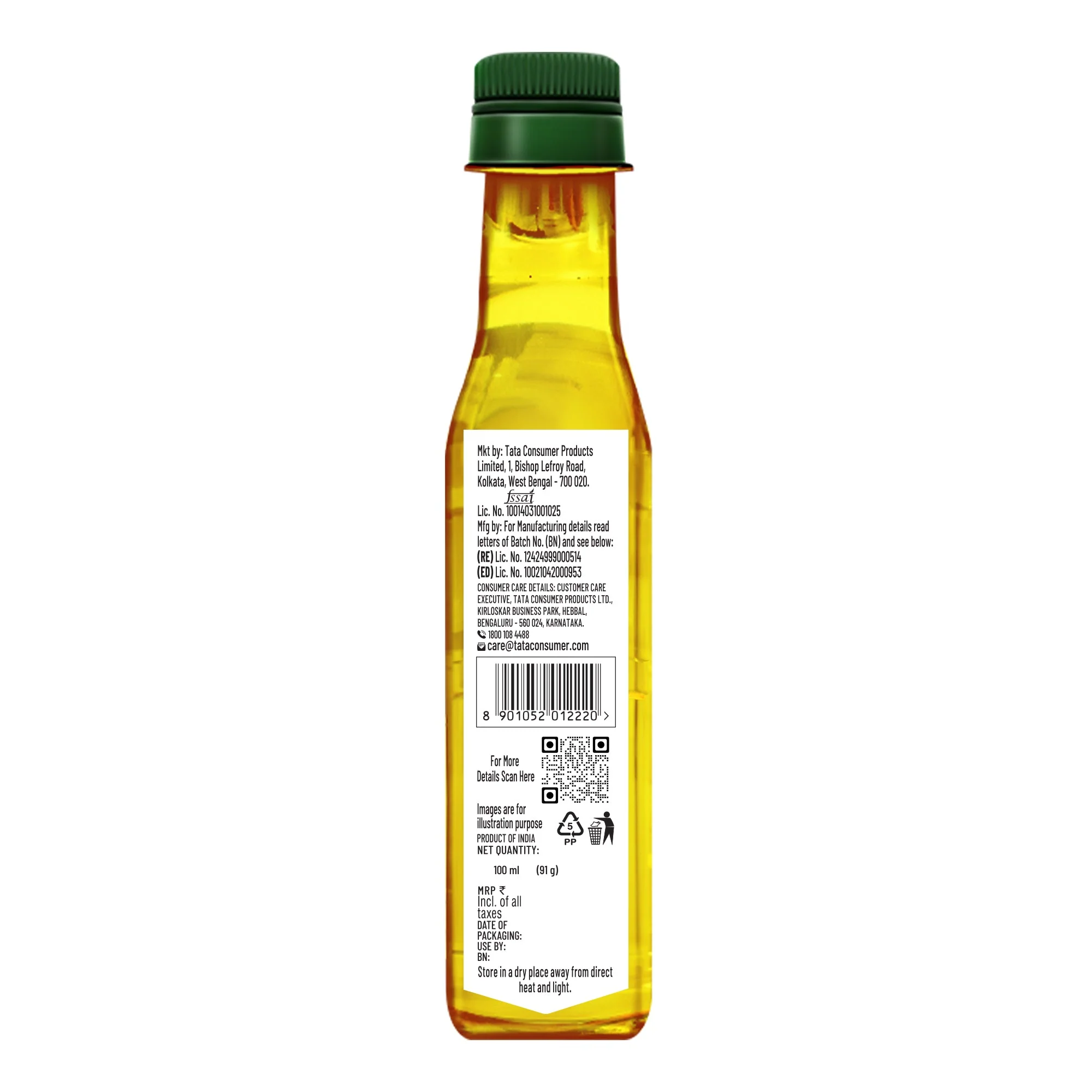 Tata Simply Better Cold Pressed Oils - Trial Packs - Pack of 6 x 100ml - Image 9