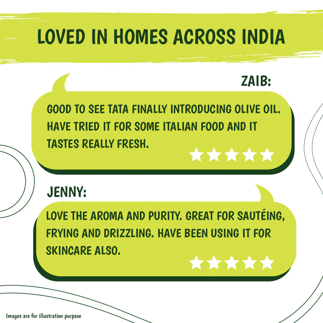 Tata Simply Better Extra Virgin Olive Oil 1L | 100% Pure, Unrefined & Cold-pressed | Hexane-Free - Image 9
