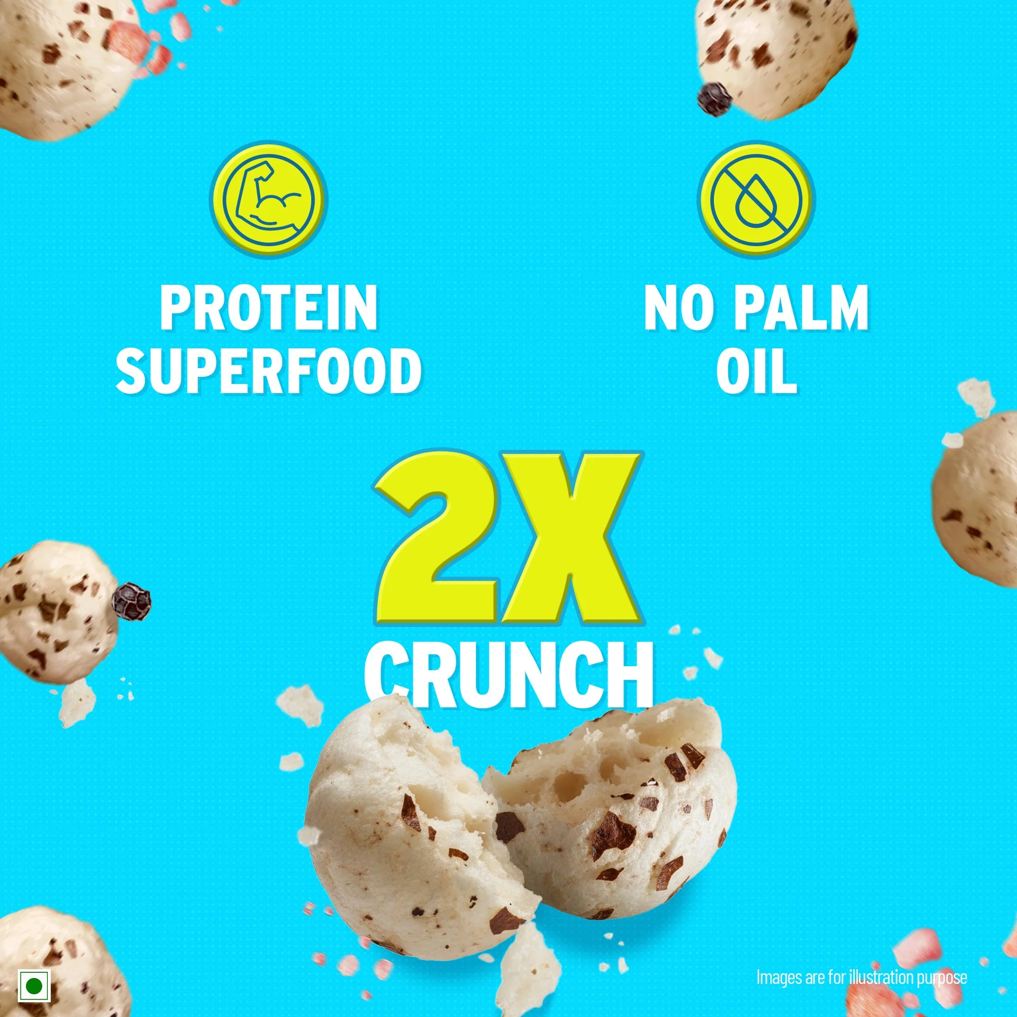 Tata Simply Better Himalayan Salt & Pepper Flavoured Makhana - Pack of 4 (50 x 4) -200g Double Roasted for 2X Crunch, With No Palm Oil & Artificial Flavours, Dry Fruits & Nuts Based Snack, Made with Olive Oil - Image 5
